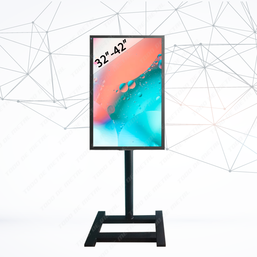 Pedestal para pantallas con ruedas, pedestal para pantalla cdmx, pedestal para 32, pedestal para 42 pulgadas