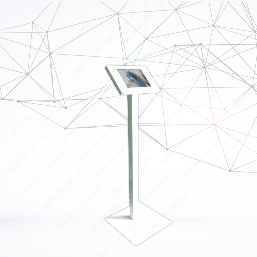 Pedestal para tabletas, pedestal antirrobo para tabletas, soporte a piso para tabletas, pedestal metálico para tabletas, kiosco para tabletas, kiosco de seguridad para tabletas, kiosco antirrobo tabletas, pedestal ipad, pedestal, lenovo, pedestal galaxy, pedestal samsung