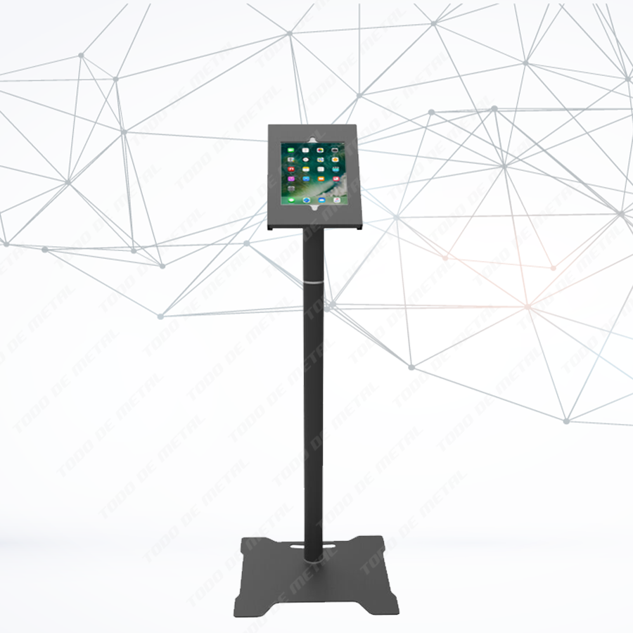 Pedestal para tabletas, pedestal antirrobo para tabletas, soporte a piso para tabletas, pedestal metálico para tabletas, kiosco para tabletas, kiosco de seguridad para tabletas, kiosco antirrobo tabletas, pedestal ipad, pedestal, lenovo, pedestal galaxy, pedestal samsung