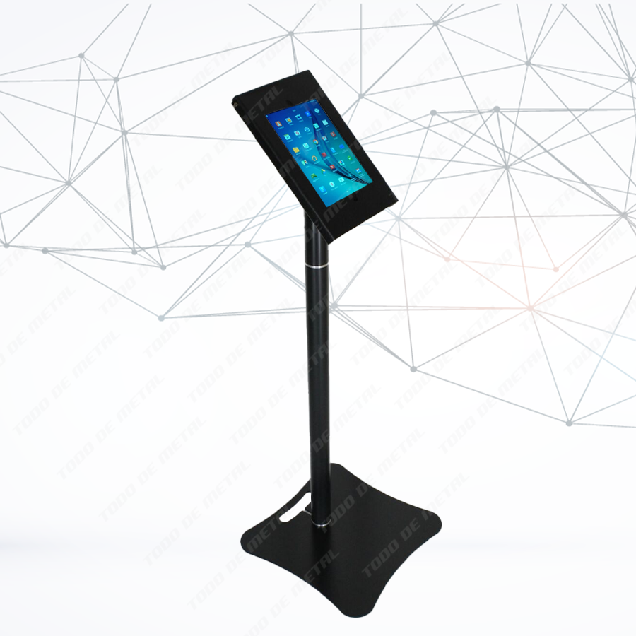 Pedestal para tabletas, pedestal antirrobo para tabletas, soporte a piso para tabletas, pedestal metálico para tabletas, kiosco para tabletas, kiosco de seguridad para tabletas, kiosco antirrobo tabletas, pedestal ipad, pedestal, lenovo, pedestal galaxy, pedestal samsung