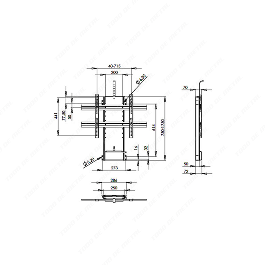 Soporte para pantalla automatizado, soporte para tv automático, soporte automatizado CDMX
