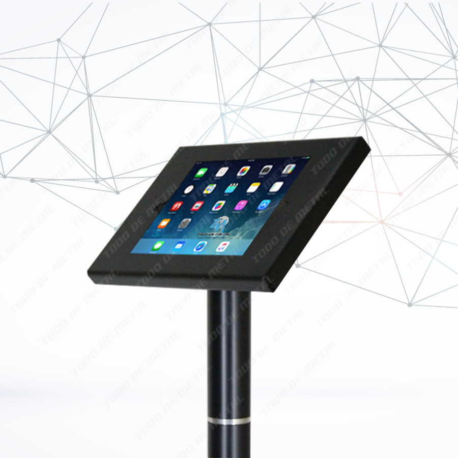 Pedestal para tabletas, pedestal antirrobo para tabletas, soporte a piso para tabletas, pedestal metálico para tabletas, kiosco para tabletas, kiosco de seguridad para tabletas, kiosco antirrobo tabletas, pedestal ipad, pedestal, lenovo, pedestal galaxy, pedestal samsung